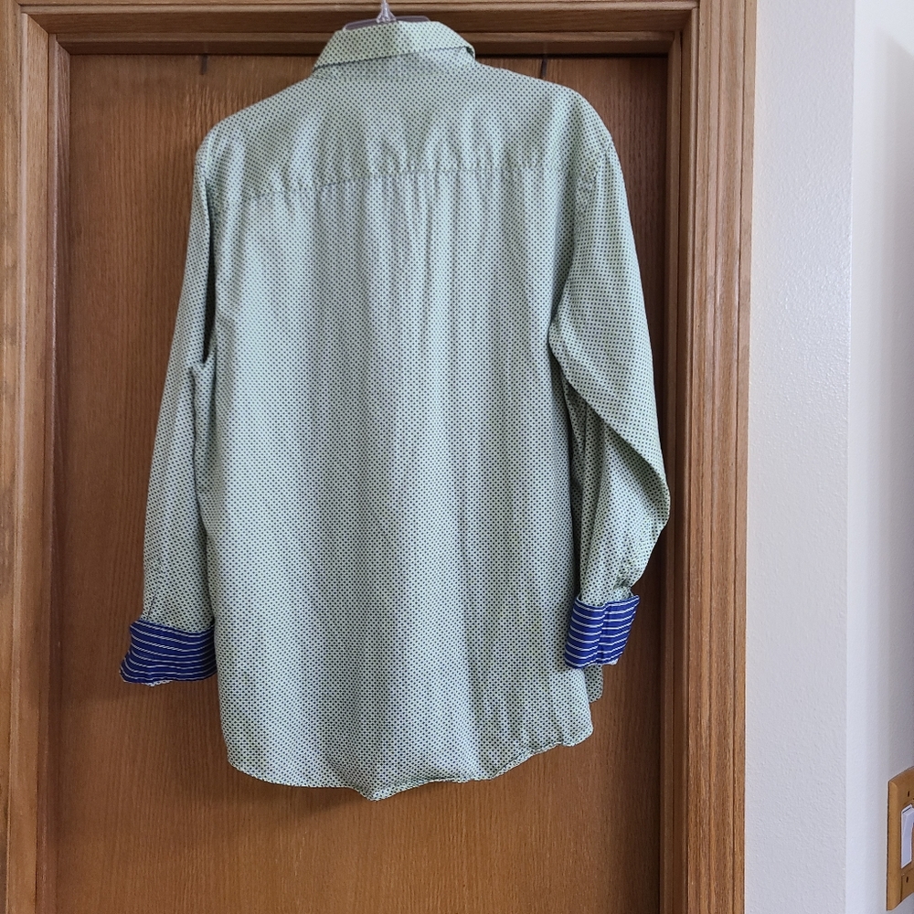 Bugatchi Diamond Pattern Button Down Shirt M - image 4